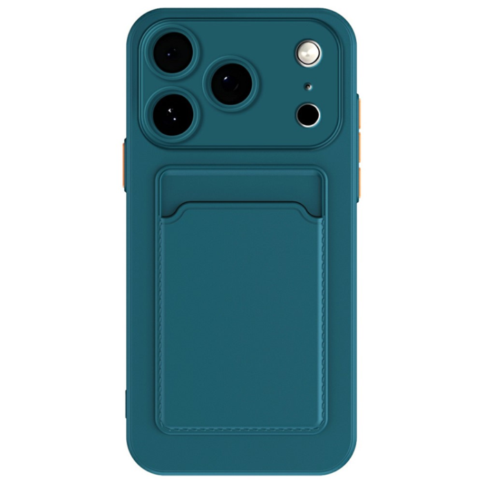 A-One Brand - iPhone 17 Pro Mobilskal Korthållare TPU - Svartgrön