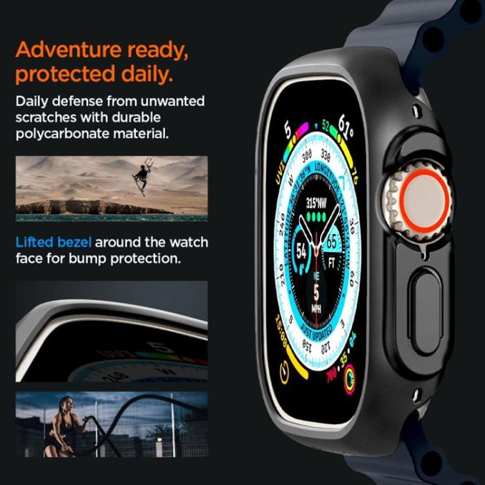 Spigen - Spigen Apple Watch Ultra (49mm) Skal Thin Fit - Svart