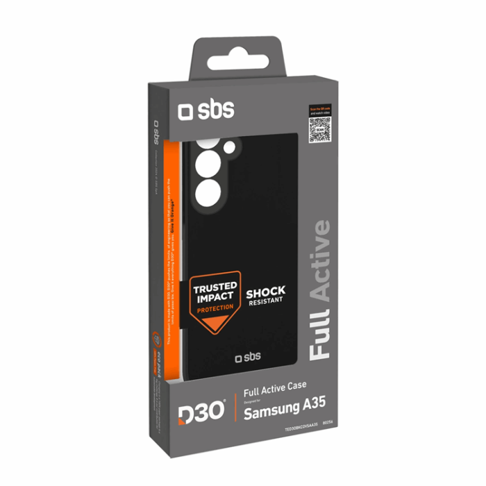 SBS - SBS Galaxy A35 Mobilskal Full Active D3O - Svart