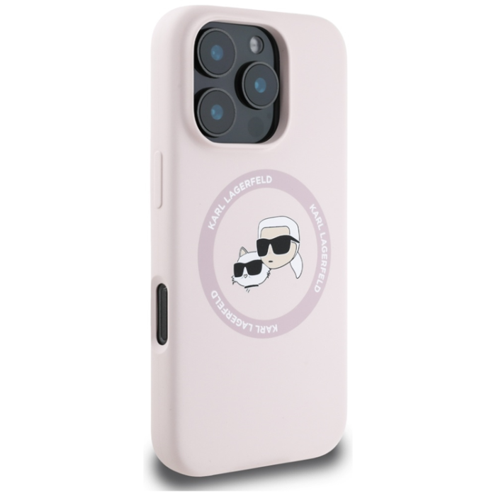 KARL LAGERFELD - Karl Lagerfeld iPhone 16 Pro Mobilskal Magsafe Double Heads - Rosa
