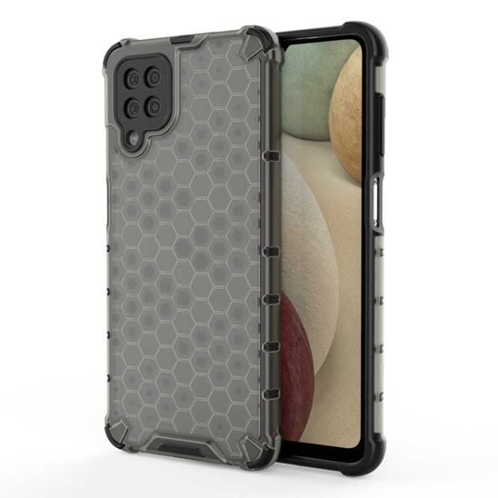 OEM - Galaxy A12/M12 Skal Honeycomb Armor - Svart