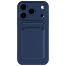 A-One Brand - iPhone 17 Pro Max Mobilskal Korthållare TPU - Mörkblå