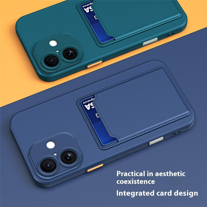 A-One Brand - iPhone 17 Mobilskal Korthållare TPU - Lila