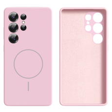 A-One Brand - Galaxy S25 Ultra Mobilskal MagSafe Silikon Soft Skin - Rosa