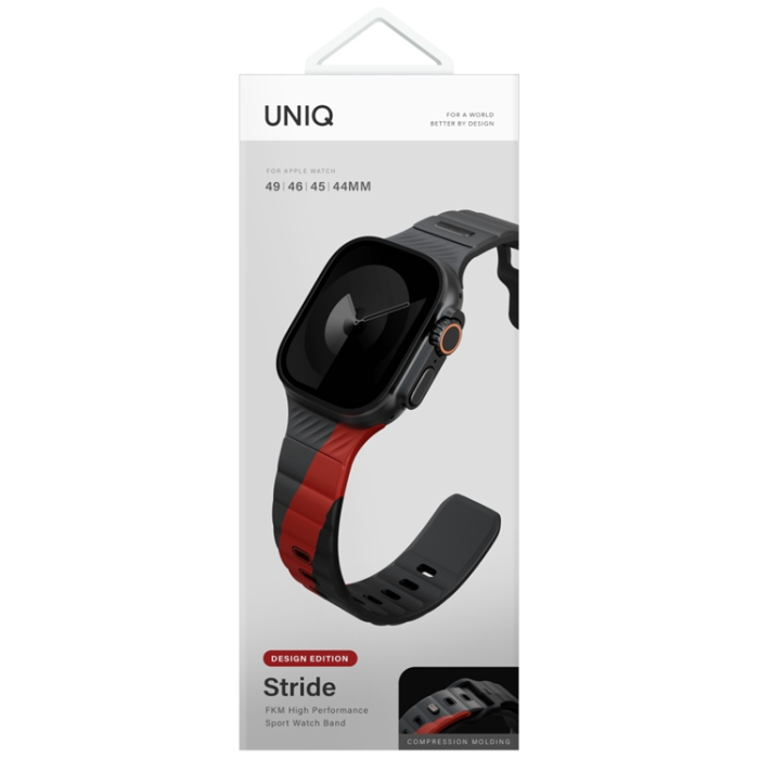 UNIQ - Uniq Apple Watch 49/46/45/44mm Armband Rubber - Charcoal