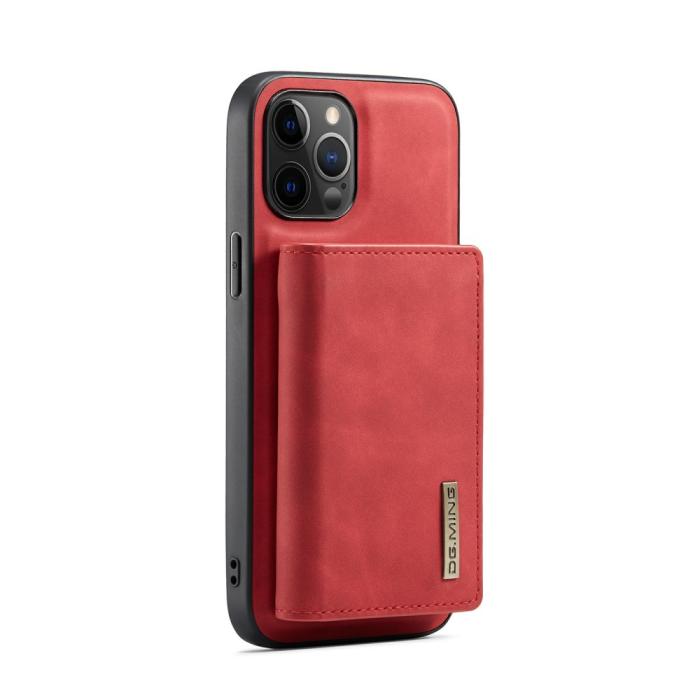 DG.MING - DG.MING iPhone 13 Mini Skal samt Wallet med Kickstand - Röd