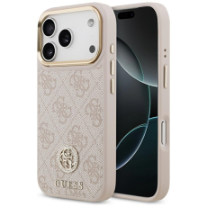 Guess - Guess iPhone 17 Pro Mobilskal Magsafe Strass Logo - Rosa