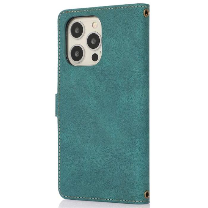 UTGATT1 - iPhone 14 Pro Max Plånboksfodral Flip - Grön