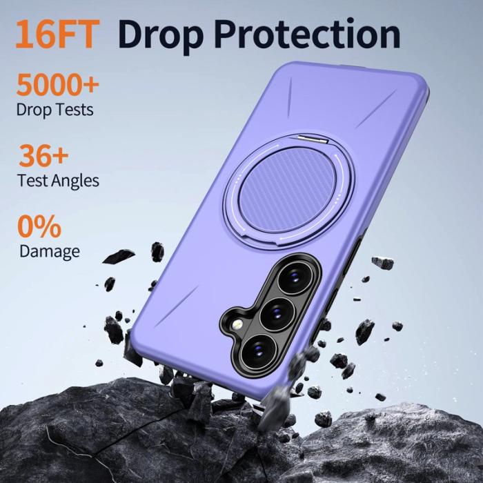 OEM - Mobilskal till Samsung Galaxy S26 Magnetiskt TPU + PC Baksida med Ställ - Lila