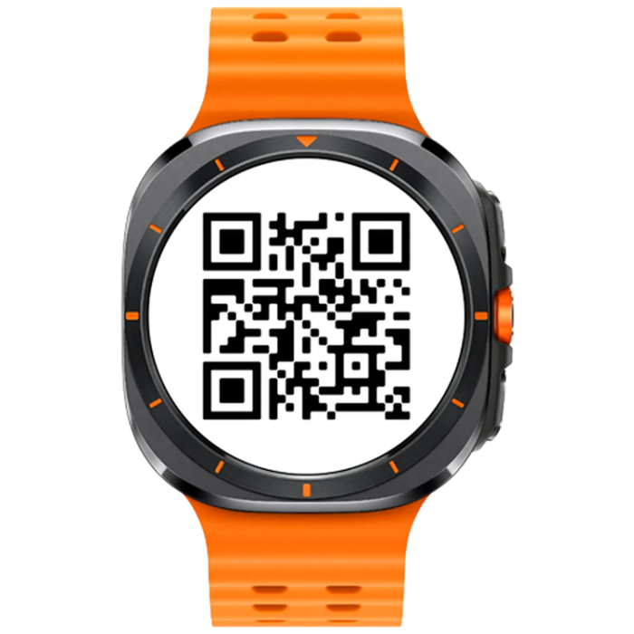 Samsung - Galaxy Watch Ultra Titanium Grå (Orange Rubber Strap)