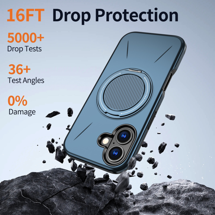 A-One Brand - iPhone 16 Mobilskal MagSafe Rotating Kickstand TPU + PC