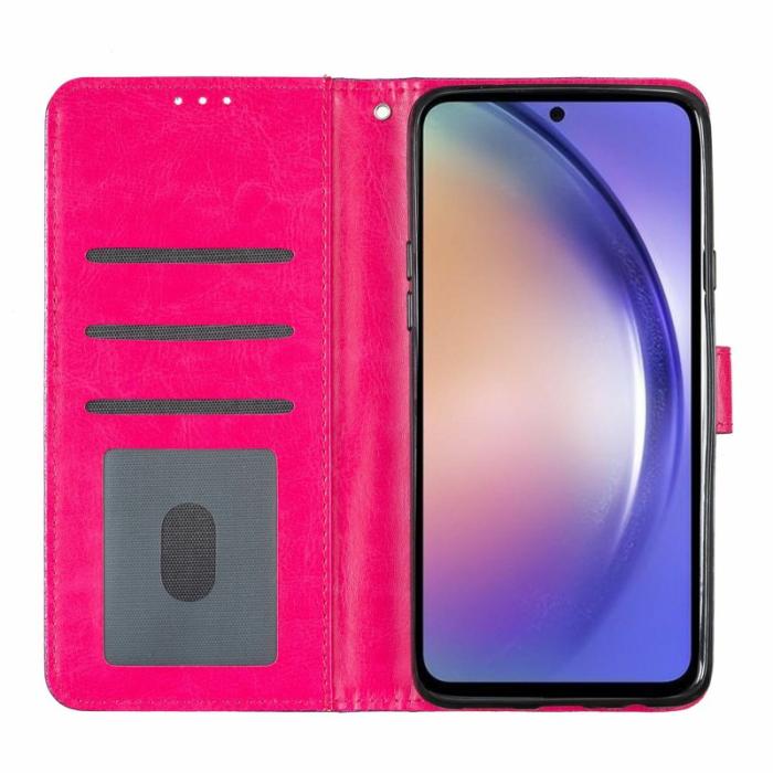 OEM - Samsung Galaxy S26 Ultra Plånboksfodral Glitter Anti-Scratch Konstläder - Rosa