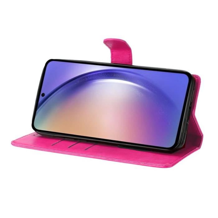 OEM - Samsung Galaxy S26 Ultra Plånboksfodral Glitter Anti-Scratch Konstläder - Rosa