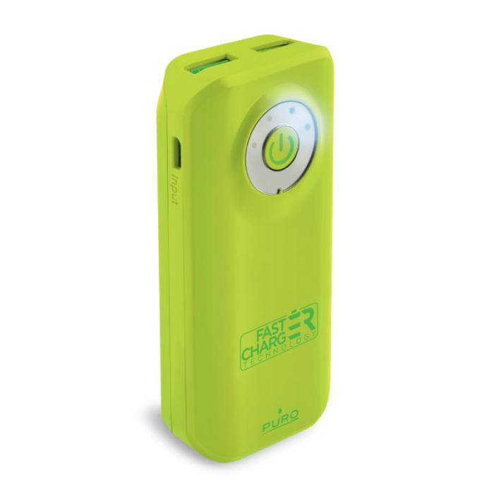 UTGATT5 - Puro Universal Fast Charger Power Bank, 4000 mAh, limegrön