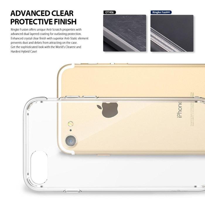 UTGATT5 - Ringke Fusion Shock Absorption Skal till iPhone 7/8/SE 2020 - Ink Svart
