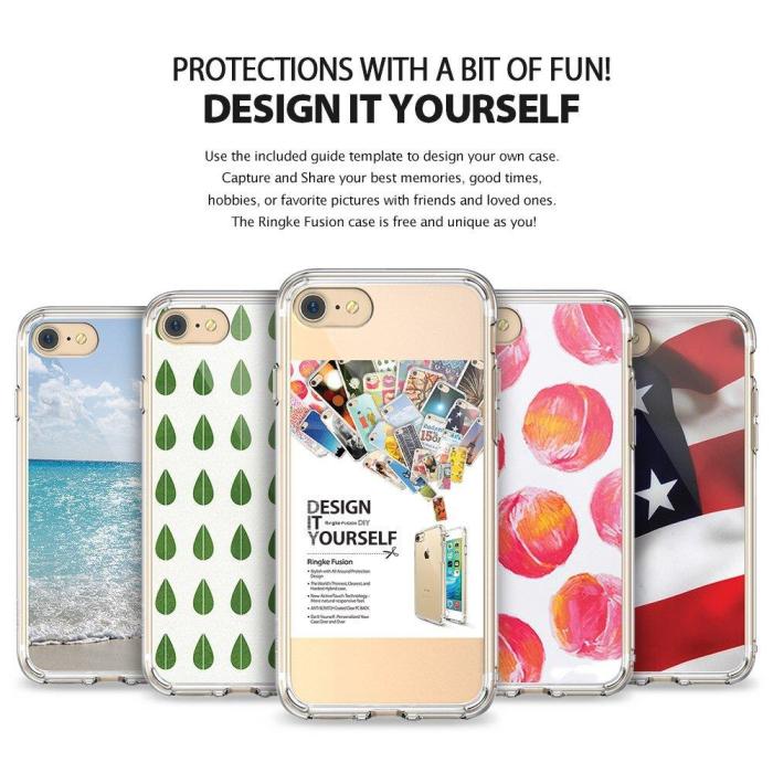 UTGATT5 - Ringke Fusion Shock Absorption Skal till iPhone 7/8/SE 2020 - Ink Svart