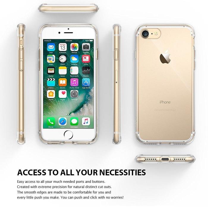 UTGATT5 - Ringke Fusion Shock Absorption Skal till iPhone 7/8/SE 2020 - Ink Svart