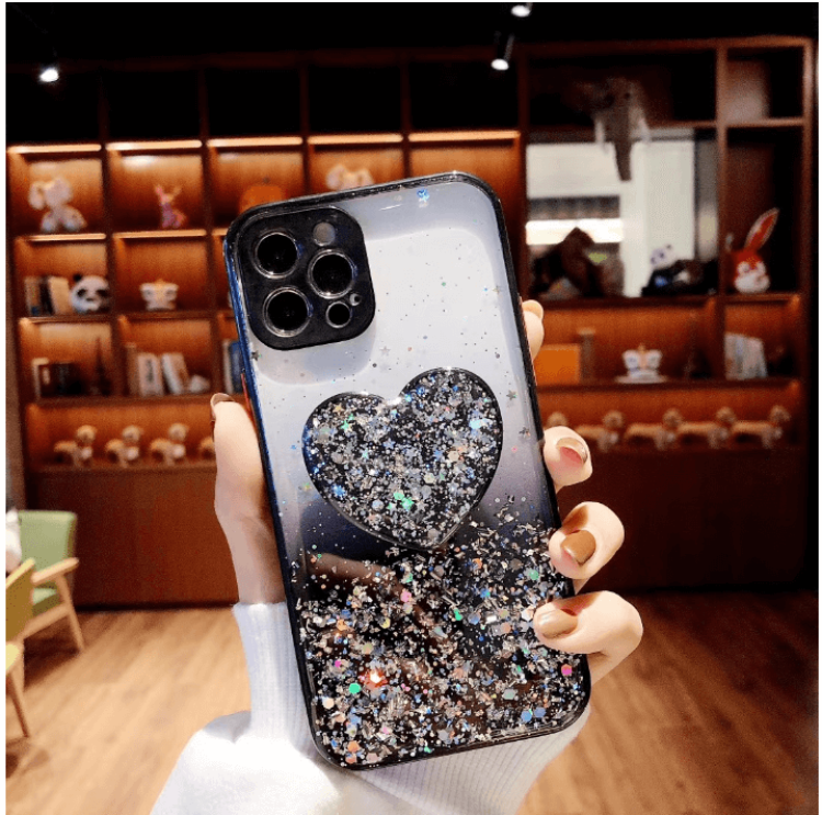 Heart Pop Grip Skal iPhone 13 Pro - Svart | 2353 | AlltMobil