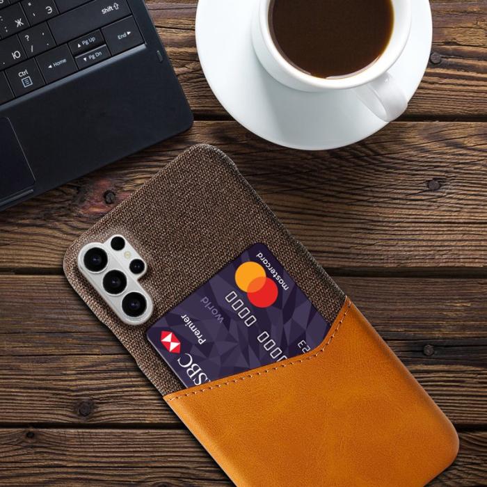 OEM - Mobilskal till Samsung Galaxy S26 Ultra PU Läder Klädd Textur Hård PC - Orange