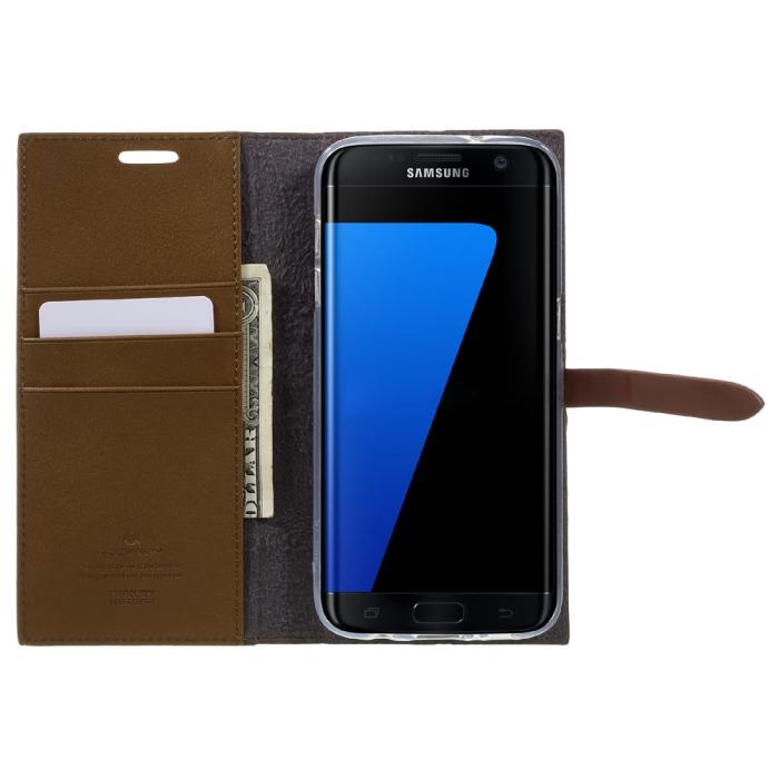 Mercury - Mercury Romance Plånboksfodral till Samsung Galaxy S7 Edge - Brun