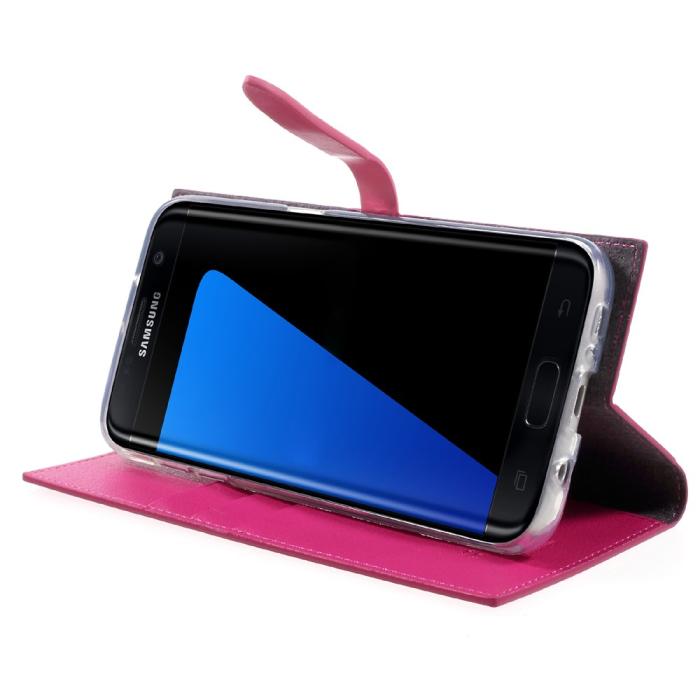 Mercury - Mercury Romance Plånboksfodral till Samsung Galaxy S7 Edge - Magenta