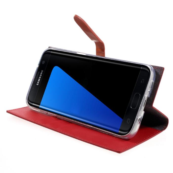 Mercury - Mercury Romance Plånboksfodral till Samsung Galaxy S7 Edge - Röd