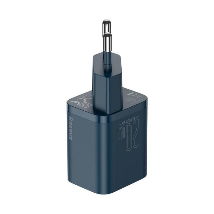 BASEUS - Baseus Super Väggladdare USB-C 20 W - Blå