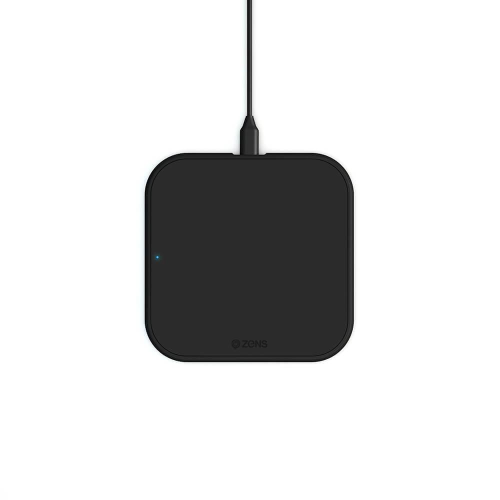 ZENS Essential Single Laddare QI 10W Svart 5mm Slim