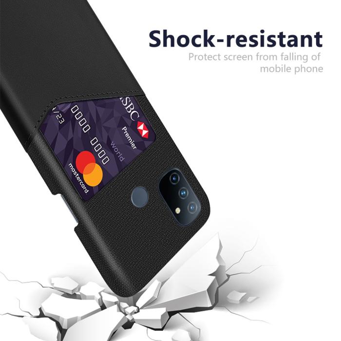OEM - Skal med Kortfack för Oneplus Nord N10 - Svart