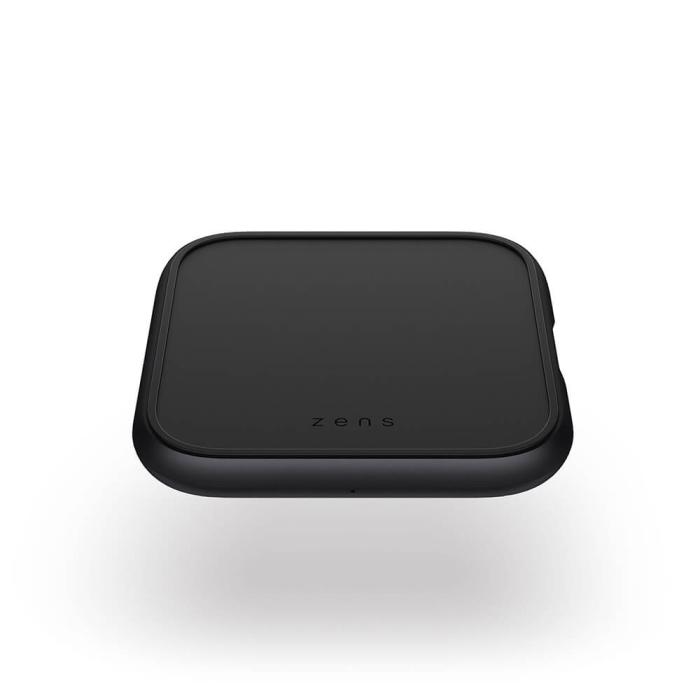 ZENS - ZENS Single Alu. QI Laddare + USB-A out 10W inkl 18W USB-C PD Svart