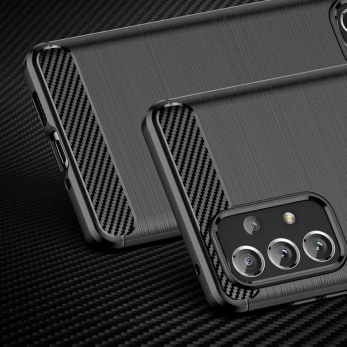 OEM - Carbon Galaxy A73 Skal Flexible - Svart