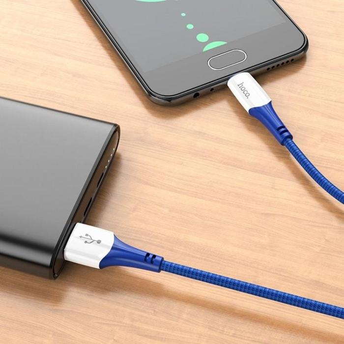 UTGATT1 - Hoco Ferry Micro USB Kabel 1m - Blå