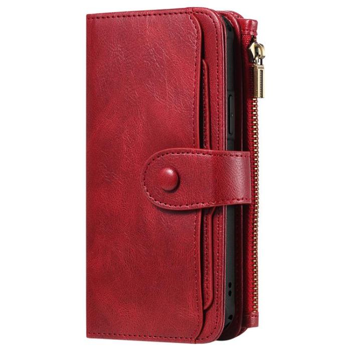 A-One Brand - iPhone Air Plånboksfodral Detachable korthållare - Röd