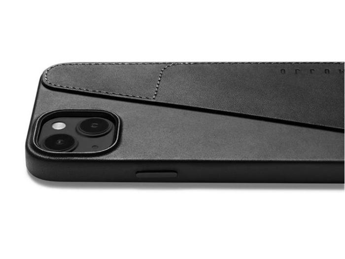 Mujjo - Mujjo iPhone 14 Plus Skal Korthållare Full Läder - Svart