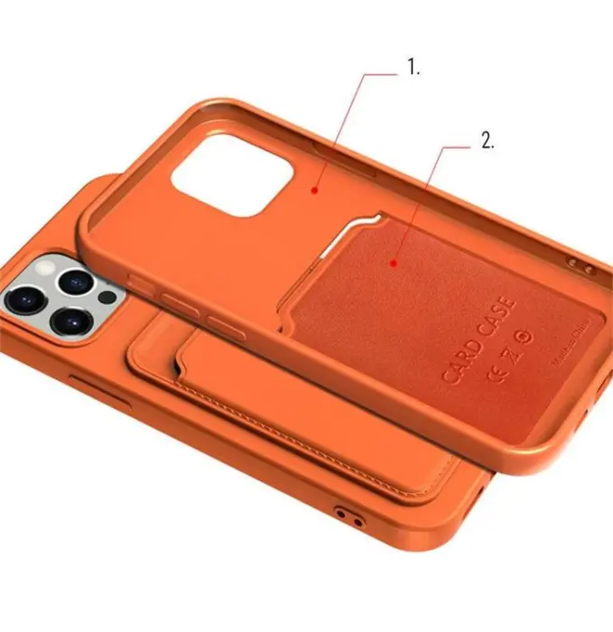 Ruhtel - Silicone Korthållare Skal Samsung Galaxy A22 4G - Röd