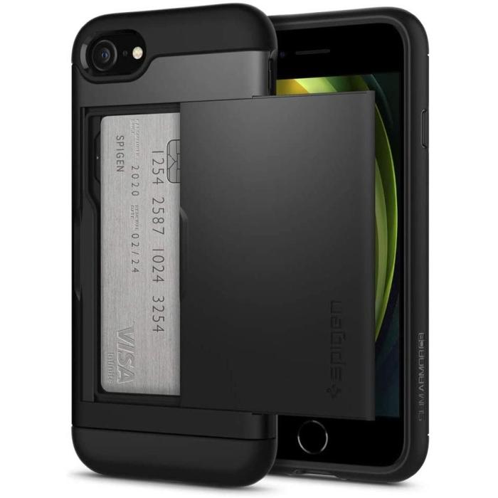 Spigen - Spigen Slim Armor CS Skal iPhone 7/8/SE (2020/2022) - Svart