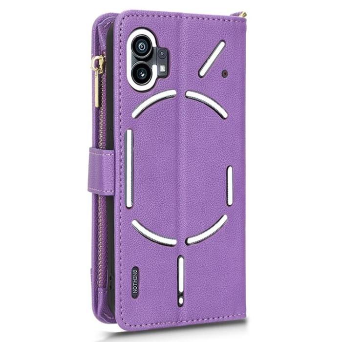 A-One Brand - Nothing Phone 1 Plånboksfodral Zipper - Lila