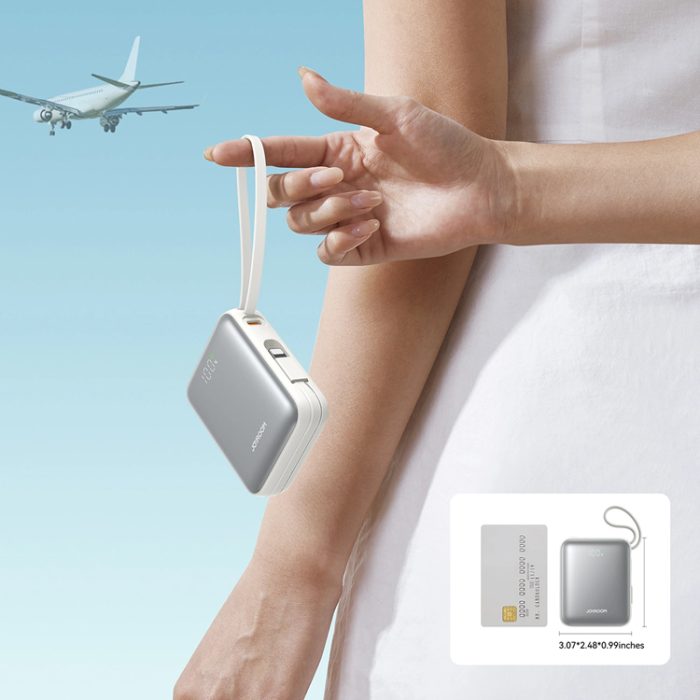 Joyroom - Joyroom Powerbank 10000mAh 22.5W USB-C - Lightning Kabel Vit