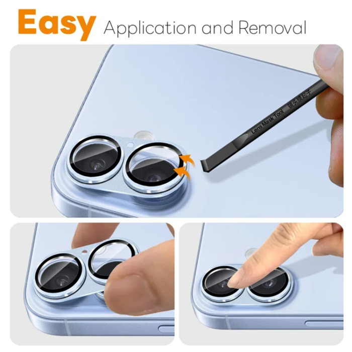 NORTHJO - NORTHJO iPhone 17 Kameralinsskydd Härdat Glas - Blå