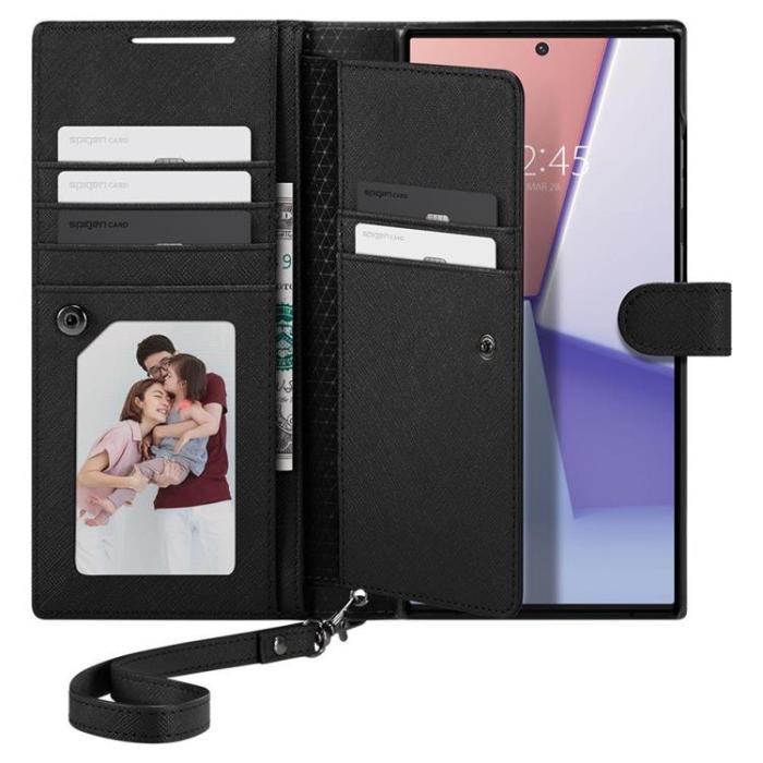 UTGATT - Spigen Galaxy S23 Plus Plånboksfodral S Plus - Svart