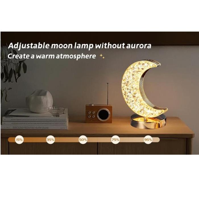 OEM - Crystal Moon Night Light Touch Lampa