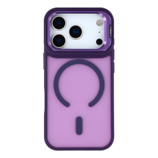 A-One Brand - iPhone 17 Pro Mobilskal MagSafe Lins Kickstand - Mörklila