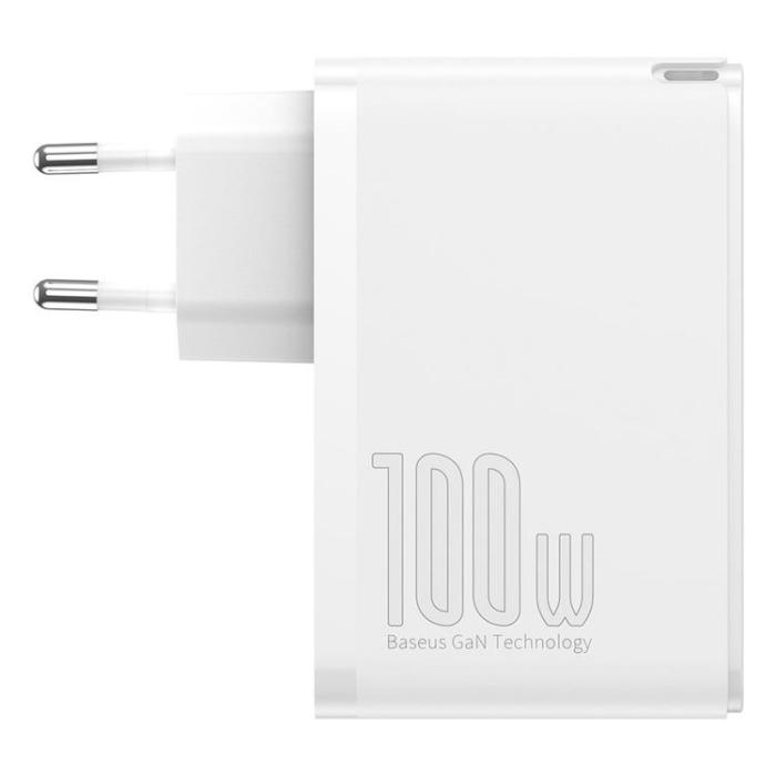 BASEUS - Baseus GaN2 Pro Fast Väggladdare USB Type-C 100W - Vit