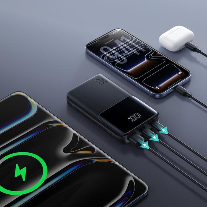 Joyroom - Joyroom Mini Powerbank 10000 mAh 22.5W med Display JR-QP191 - Svart