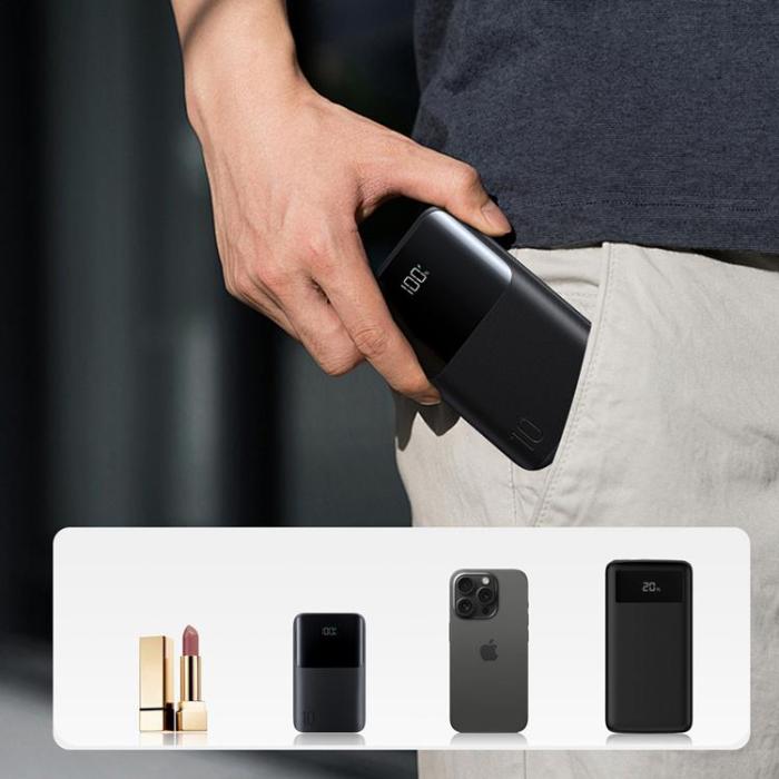 Joyroom - Joyroom Mini Powerbank 10000 mAh 22.5W med Display JR-QP191 - Svart