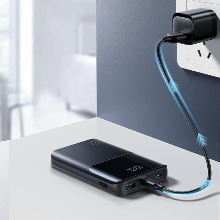 Joyroom - Joyroom Mini Powerbank 10000 mAh 22.5W med Display JR-QP191 - Svart