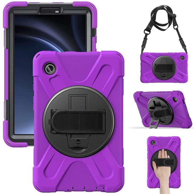 Galaxy Tab A9 Skal Kickstand Handrem Med Axelrem - Lila | 2353 | AlltMobil