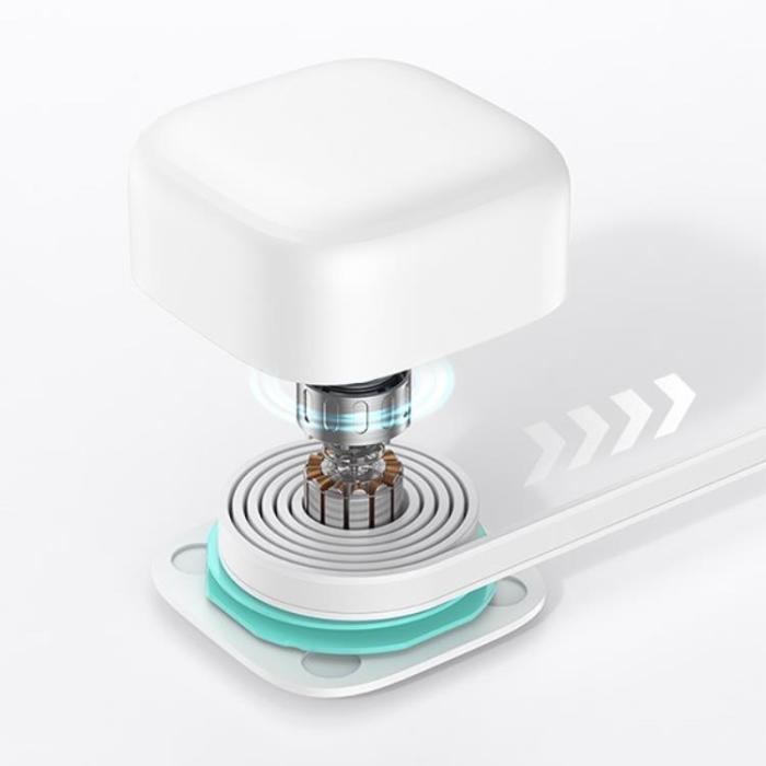 USAMS - USAMS Väggladdare 1xUSB-C med utdragbar USB-C kabel PD+QC 35W GaN – Vit