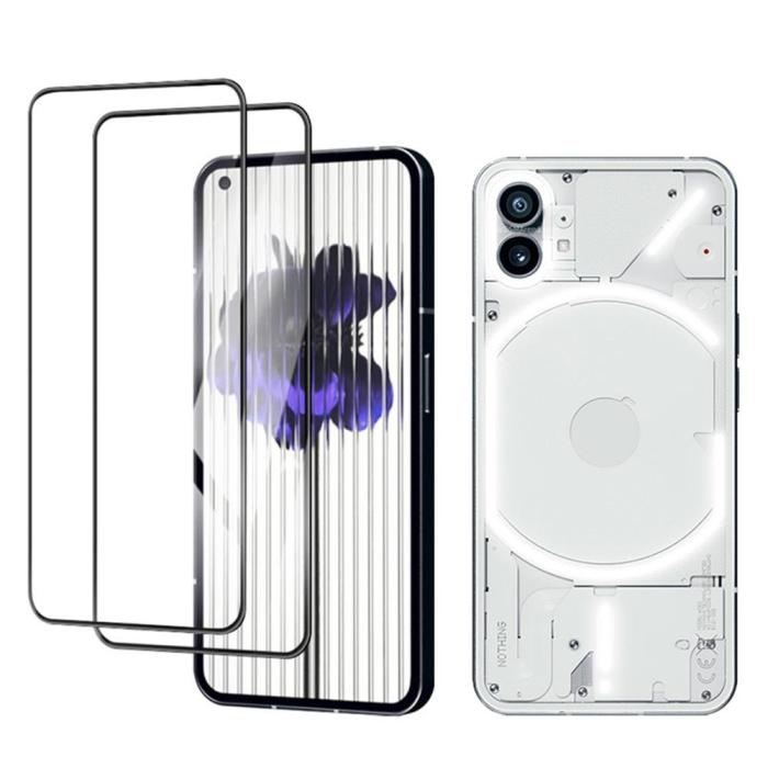 A-One Brand - [2-PACK] Härdat Glas Skärmskydd Nothing Phone 1 - Svart