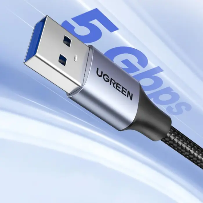 Ugreen - UGreen USB female Till USB male Extensionssladd 2m - Grå